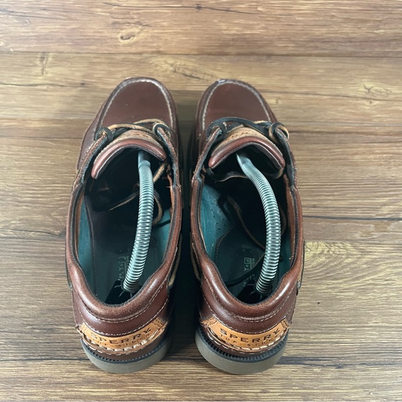 Sperry Brown Leather Boat Shoes ‘Old Money’ Oxfords Men’s Size 9.5 Shoes - Picture 9 of 10